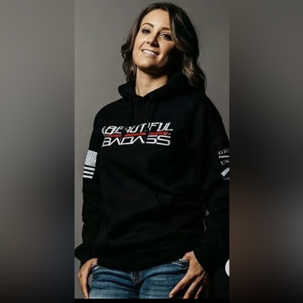 EUC Ladies Grunt Style "Beautiful Bad A**" Pullover Hoodie Size XS! ❗
